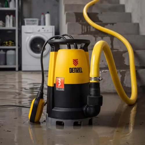 Дренажный насос для чистой и грязной воды DP-450S, 450 Вт, напор 6 м, 12000 л/ч Denzel