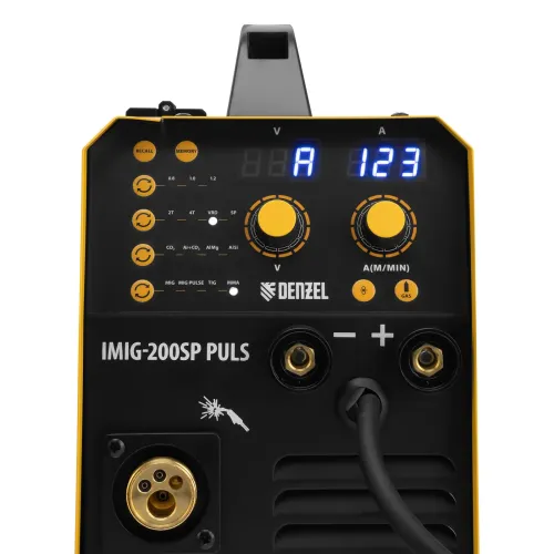Аппарат инвертор. полуавтомат. cварки IMIG-200SP Pulse, 200 А, ПВ 60%, катушка 5 кг Denzel