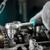 Набор торцевых головок, 1/4", головки 4 - 13 мм, с трещот. ключом, CrV,11 предметов Stels