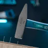 Молоток слесарный, 300 г, квадратный боек, фибергласовая обрезиненная рукоятка Gross