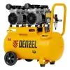 Компрессор безмасляный, малошумный DLS 1500/50, 1500 ВТ, 2x750, 50 л, 260 л/мин Denzel