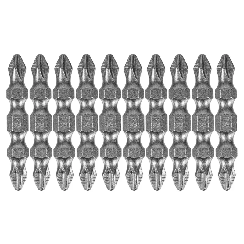 Бита двухсторонняя, PH2-PH2 х 45 мм, сталь S2, 10 шт. Denzel