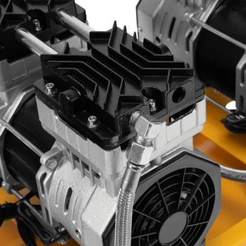 Компрессор безмасляный, малошумный DLS 1500/50, 1500 ВТ, 2x750, 50 л, 260 л/мин Denzel