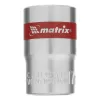Головка торцевая, 17 мм, 6-гранная, CrV, под квадрат 1/2", хромированная Matrix