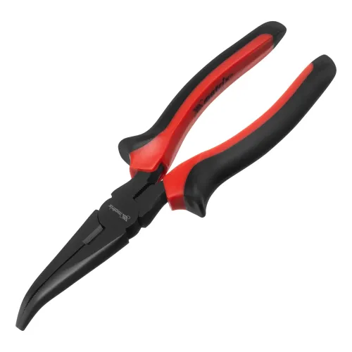 Длинногубцы Black Nickel, 200 мм, изогнутые, двухкомпонентные рукоятки Matrix