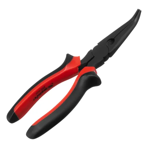 Длинногубцы Black Nickel, 200 мм, изогнутые, двухкомпонентные рукоятки Matrix