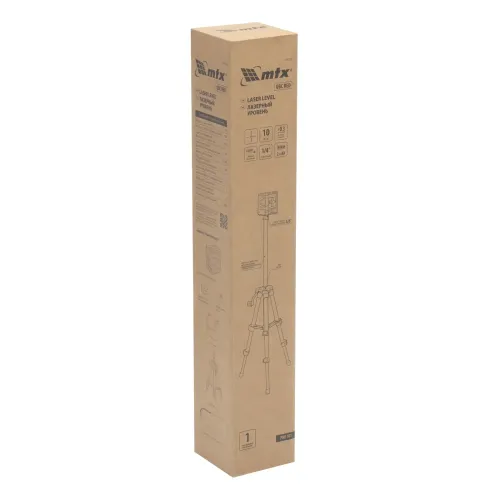 Лазерный уровень QBC RED Pro SET, 10 м, красный луч, батарейки, штатив MTX