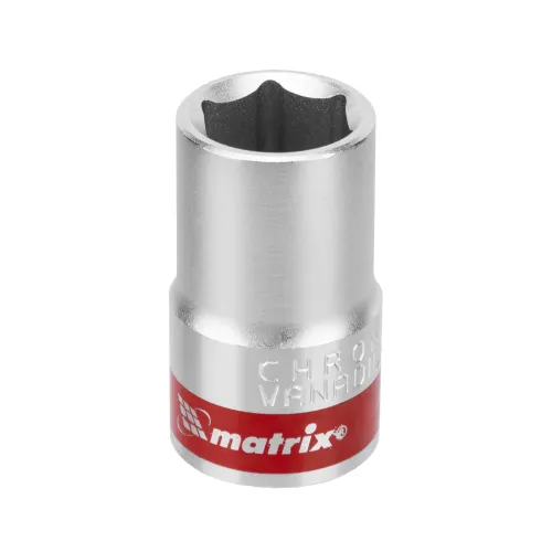 Головка торцевая, 14 мм, 6-гранная, CrV, под квадрат 1/2", хромированная Matrix