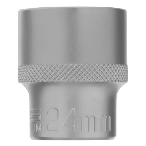 Головка торцевая, 24 мм, 12-гранная, CrV, под квадрат 1/2", хромированная Stels