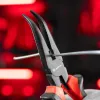 Длинногубцы Black Nickel, 200 мм, изогнутые, двухкомпонентные рукоятки Matrix