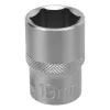 Головка торцевая, 19 мм, 6-гранная, CrV, под квадрат 1/2" Stels