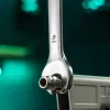 Ключ комбинированный, 14 мм, CrV, матовый хром Stels