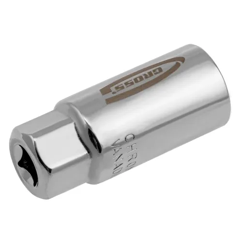 Головка торцевая многоразмерная CrV (6-21мм) под квадрат 3/8", CrV, хромир. Gross
