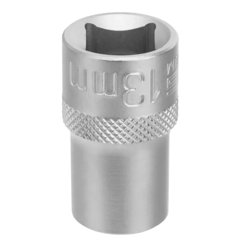Головка торцевая, 13 мм, 12-гранная, CrV, под квадрат 1/2", хромированная Stels