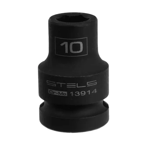 Головка ударная шестигранная, 10 мм, 1/2", CrMo Stels