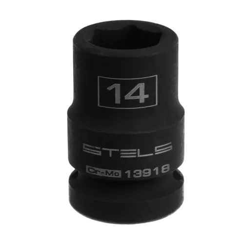 Головка ударная шестигранная, 14 мм, 1/2", CrMo Stels