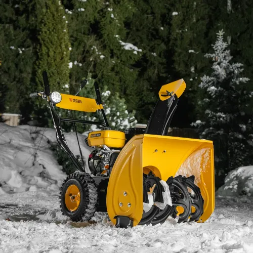 Снегоуборщик бензиновый SBM 610, 212 cc, ручной старт, фара Denzel