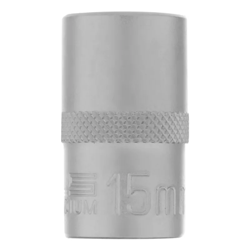 Головка торцевая, 15 мм, 6-гранная, CrV, под квадрат 1/2" Stels