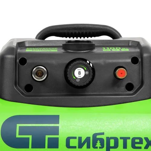 Компрессор воздушный безмаслянный БР 1100/6 1100Вт, ресивер 6 литров, 180 л/мин Сибртех