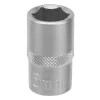 Головка торцевая, 15 мм, 6-гранная, CrV, под квадрат 1/2" Stels