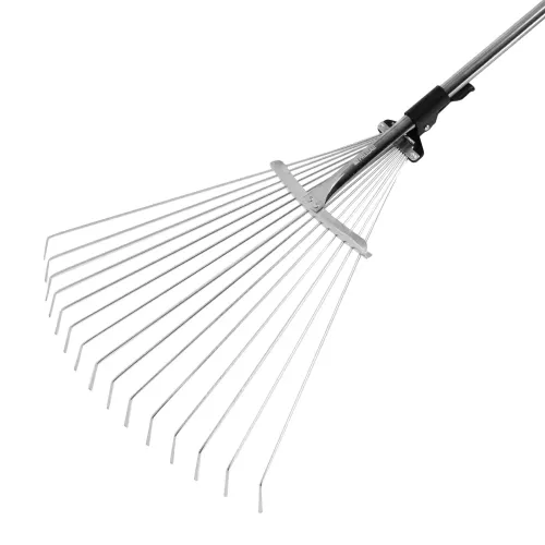 Грабли веерные стальные, 190-520х1200-1500 мм, 15 зубьев, раздвижные, стальной черенок Palisad