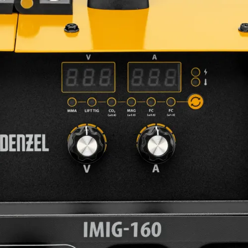 Аппарат инвертор. полуавтомат. cварки IMIG-160 Synergy, 160 А, ПВ 60%, катушка 5 кг Denzel