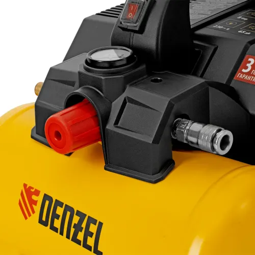 Компрессор DLS750/6 безмасляный малошумный 750 Вт, 140 л/мин,ресивер 6 л Denzel