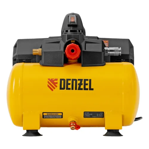 Компрессор DLS750/6 безмасляный малошумный 750 Вт, 140 л/мин,ресивер 6 л Denzel