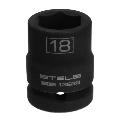 Головка ударная шестигранная, 18 мм, 1/2", CrMo Stels