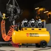 Компрессор безмаслянный малошумный DLS 2250/100, 2250 Вт, 3х750, 100 л, 410 л/мин блок упр Denzel