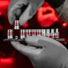Набор торцевых головок 1/4", 6 гранные, CrV, 4-13мм, 10 штук Matrix