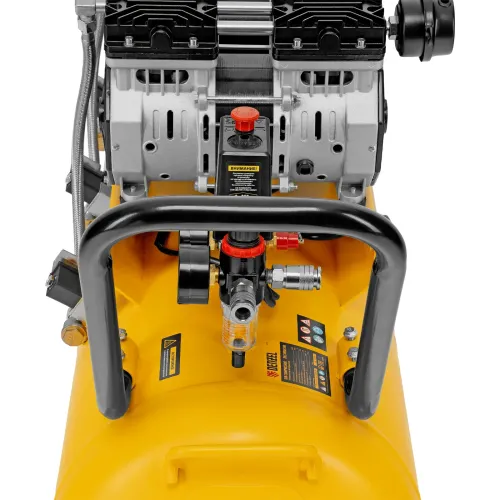 Компрессор безмаслянный малошумный DLS 2250/100, 2250 Вт, 3х750, 100 л, 410 л/мин блок упр Denzel