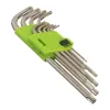 Набор ключей имбусовых Tamper-Torx, 9 шт., TT10-ТT50, 45x, закаленные, удлиненные, никель Сибртех
