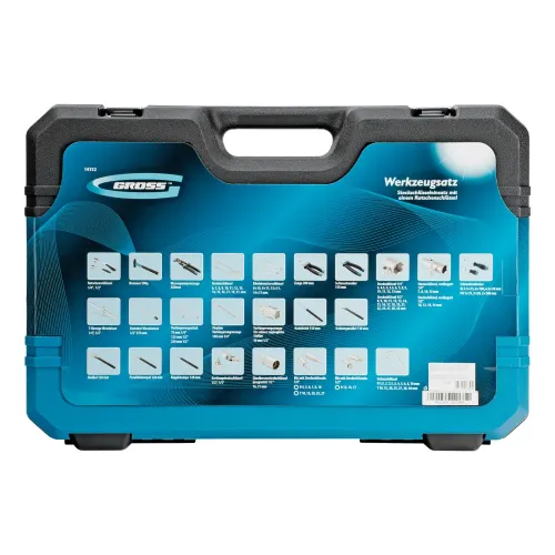 Набор инструментов, 1/4", 1/2", CrV, 120 зубьев, 115 предметов Gross