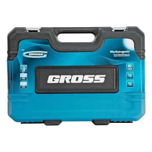 Набор инструментов, 1/4", 1/2", CrV, 120 зубьев, 82 предмета Gross