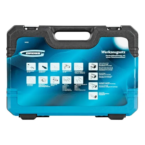 Набор инструментов, 1/4", 1/2", CrV, 120 зубьев, 109 предметов Gross