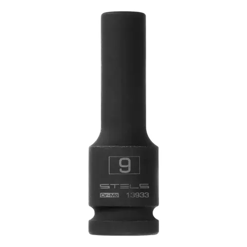 Головка ударная удлиненная шестигранная, 9 мм, 1/2", CrMo Stels