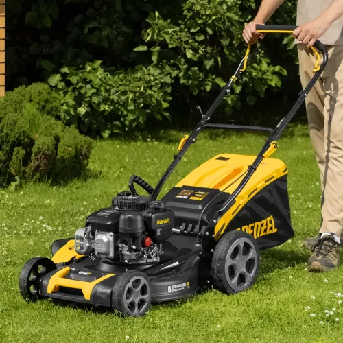 Газонокосилка бензиновая GLR-460SP-ZS, 149 см3, ширина 46 см, самоходная, травосборник 65 л Denzel
