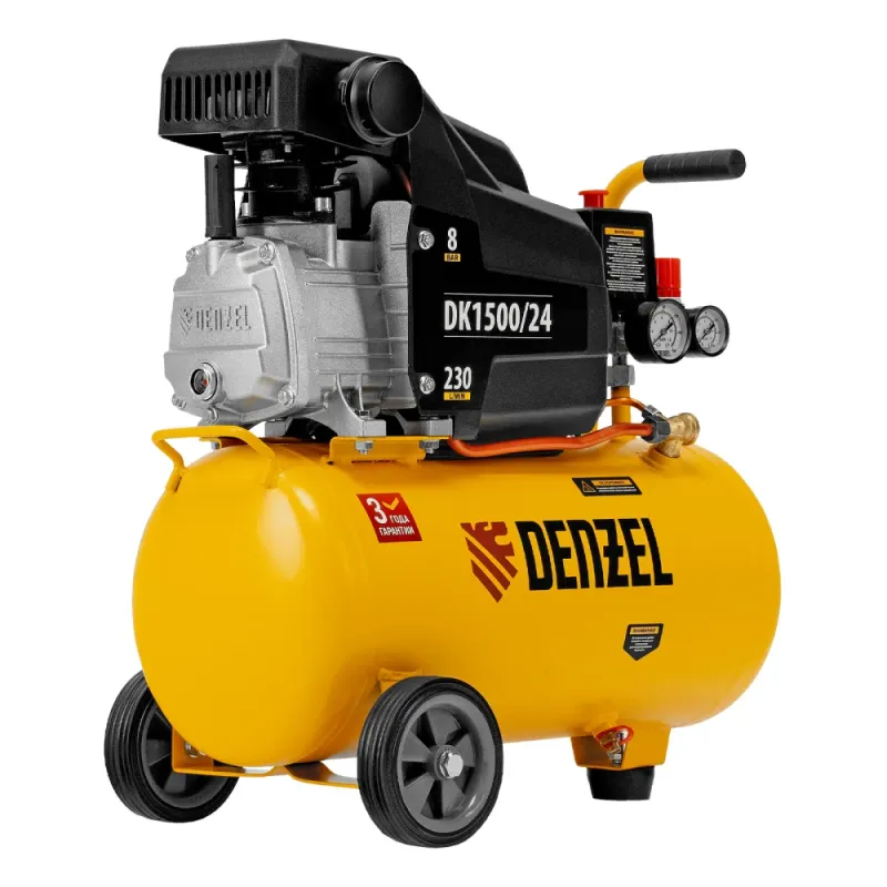 Компрессор воздушный DK1500/24,Х-PRO 1,5 кВт, 230 л/мин, 24 л Denzel