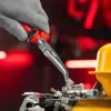 Длинногубцы NICKEL, 200 мм, изогнутые никелированные, двухкомпонентные рукоятки Matrix