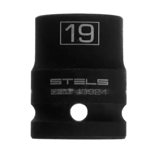 Головка ударная шестигранная, 19 мм, 1/2", CrMo Stels