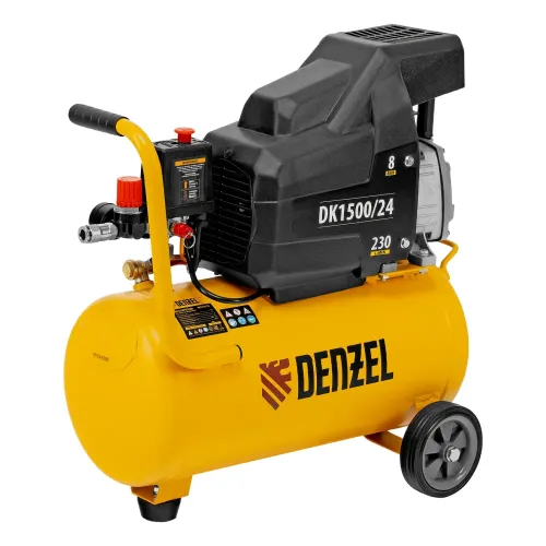 Компрессор воздушный DK1500/24,Х-PRO 1,5 кВт, 230 л/мин, 24 л Denzel