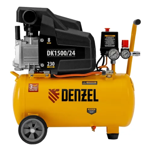 Компрессор воздушный DK1500/24,Х-PRO 1,5 кВт, 230 л/мин, 24 л Denzel