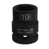 Головка ударная шестигранная, 19 мм, 1/2", CrMo Stels