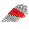 Набор ключей имбусовых TORX, 9 шт., T10-T50, CrV, короткие, сатин. Matrix
