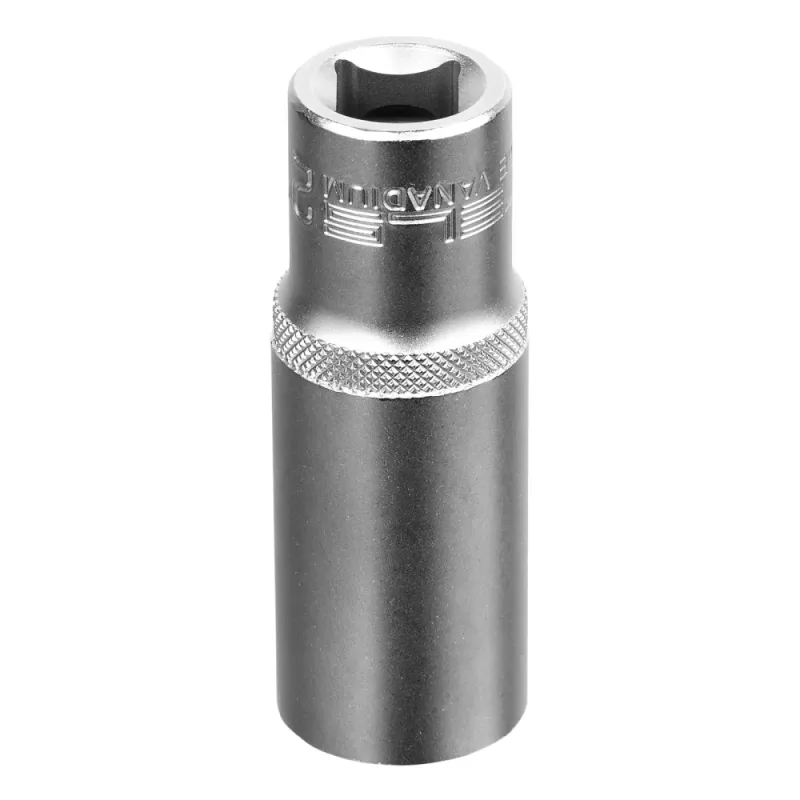 Головка торцевая удлиненная, 21 мм, 6-гранная, CrV, под квадрат 1/2" Stels