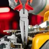 Длинногубцы NICKEL, 200 мм, изогнутые никелированные, двухкомпонентные рукоятки Matrix
