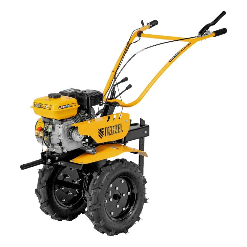 Мотоблок DPT-370S, 7 л.с., ремен.сцеп, фрез 3х4, ШОМ, передачи 3В/1Н Denzel