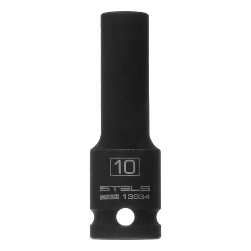 Головка ударная удлиненная шестигранная, 10 мм, 1/2", CrMo Stels