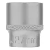 Головка торцевая, 27 мм, 6-гранная, CrV, под квадрат 1/2", Stels
